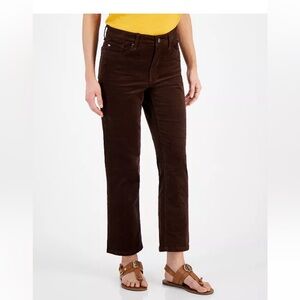 Tommy Hilfiger Women's Straight-Leg Cropped Corduroy Pants